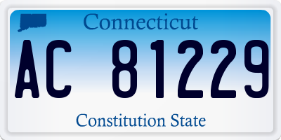 CT license plate AC81229