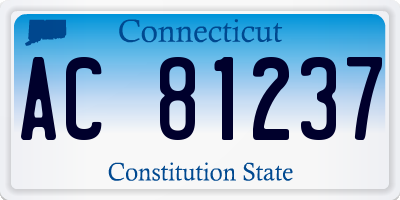 CT license plate AC81237