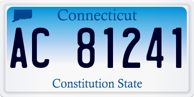 CT license plate AC81241