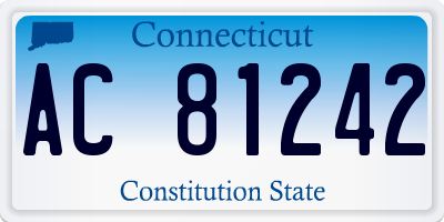 CT license plate AC81242