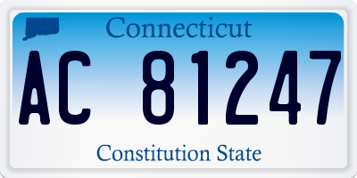 CT license plate AC81247