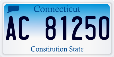 CT license plate AC81250