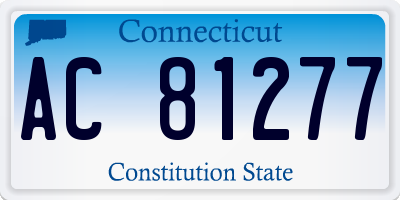 CT license plate AC81277
