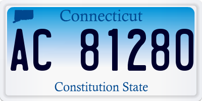 CT license plate AC81280