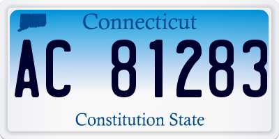 CT license plate AC81283