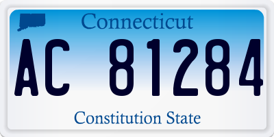 CT license plate AC81284