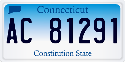 CT license plate AC81291