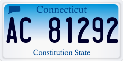 CT license plate AC81292