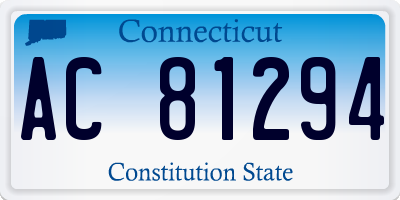 CT license plate AC81294