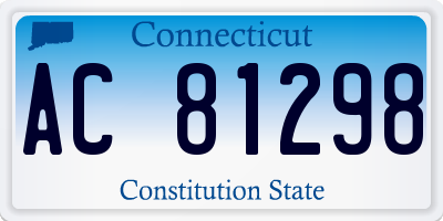 CT license plate AC81298
