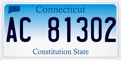 CT license plate AC81302