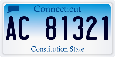 CT license plate AC81321