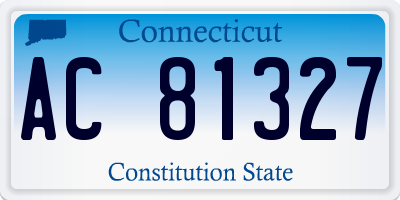 CT license plate AC81327
