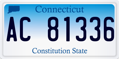 CT license plate AC81336