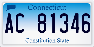 CT license plate AC81346