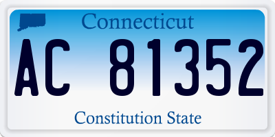 CT license plate AC81352