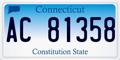 CT license plate AC81358