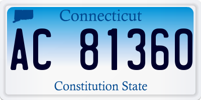CT license plate AC81360