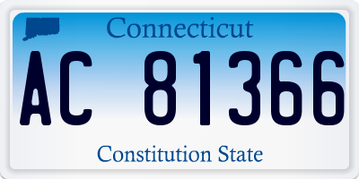 CT license plate AC81366