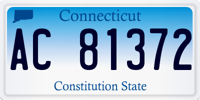 CT license plate AC81372