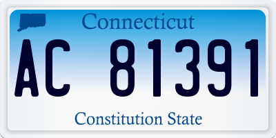 CT license plate AC81391