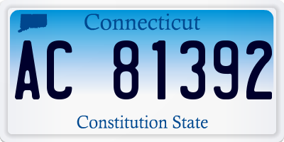 CT license plate AC81392