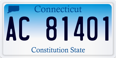 CT license plate AC81401