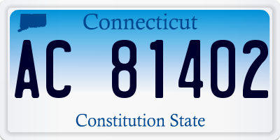 CT license plate AC81402