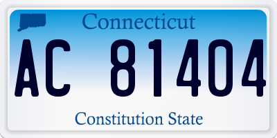 CT license plate AC81404