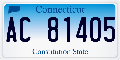 CT license plate AC81405