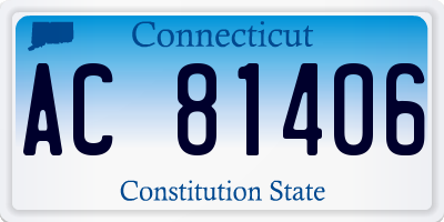 CT license plate AC81406
