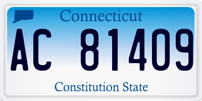CT license plate AC81409