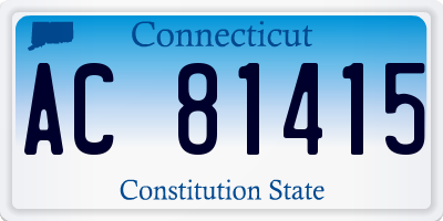 CT license plate AC81415
