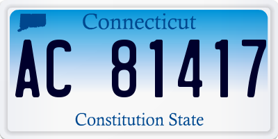 CT license plate AC81417