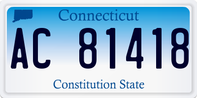 CT license plate AC81418