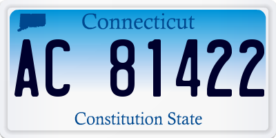 CT license plate AC81422