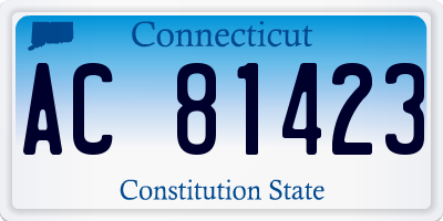 CT license plate AC81423