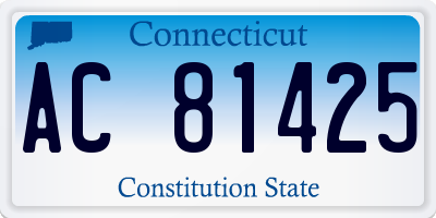 CT license plate AC81425