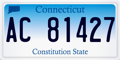 CT license plate AC81427
