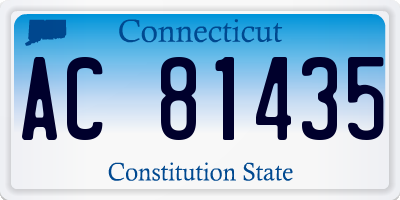 CT license plate AC81435
