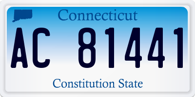 CT license plate AC81441