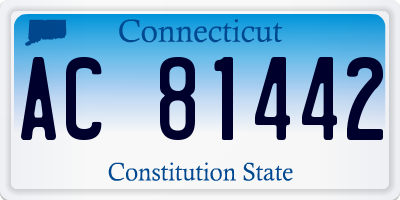 CT license plate AC81442