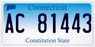 CT license plate AC81443