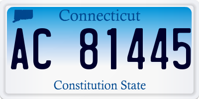 CT license plate AC81445