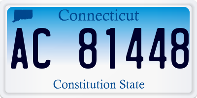 CT license plate AC81448