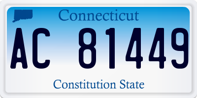 CT license plate AC81449