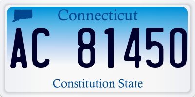 CT license plate AC81450