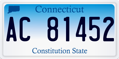 CT license plate AC81452