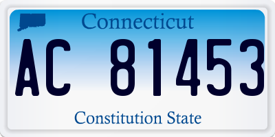 CT license plate AC81453
