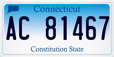 CT license plate AC81467